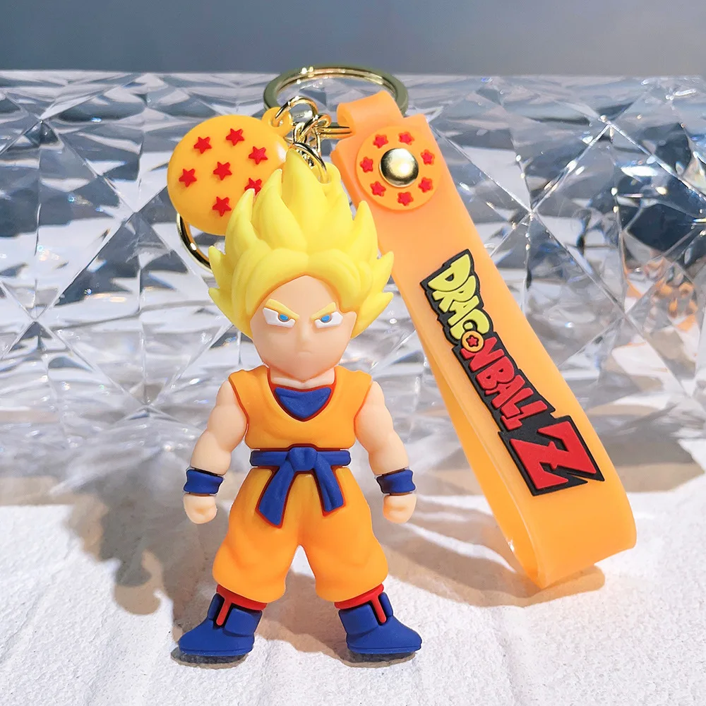 Anime dragon ball z son goku kakarotto vegeta super saiyan dos desenhos  animados chaveiro boneca chaveiro saco chaveiro carro acessórios presentes  brinquedos - AliExpress