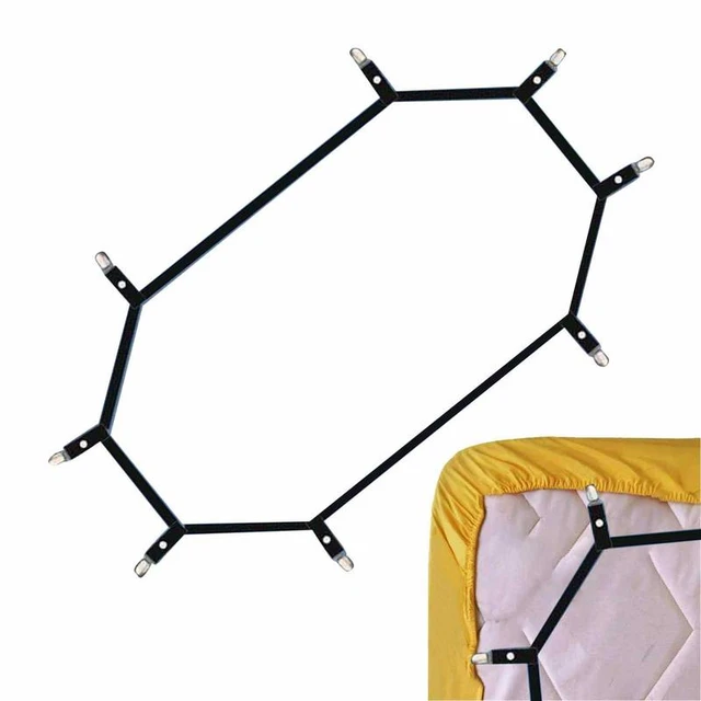 Bed Sheet Fasteners Bed Sheet Holder Straps 360 Degree Bed Sheet Tightener  Strongest and Effective Extender