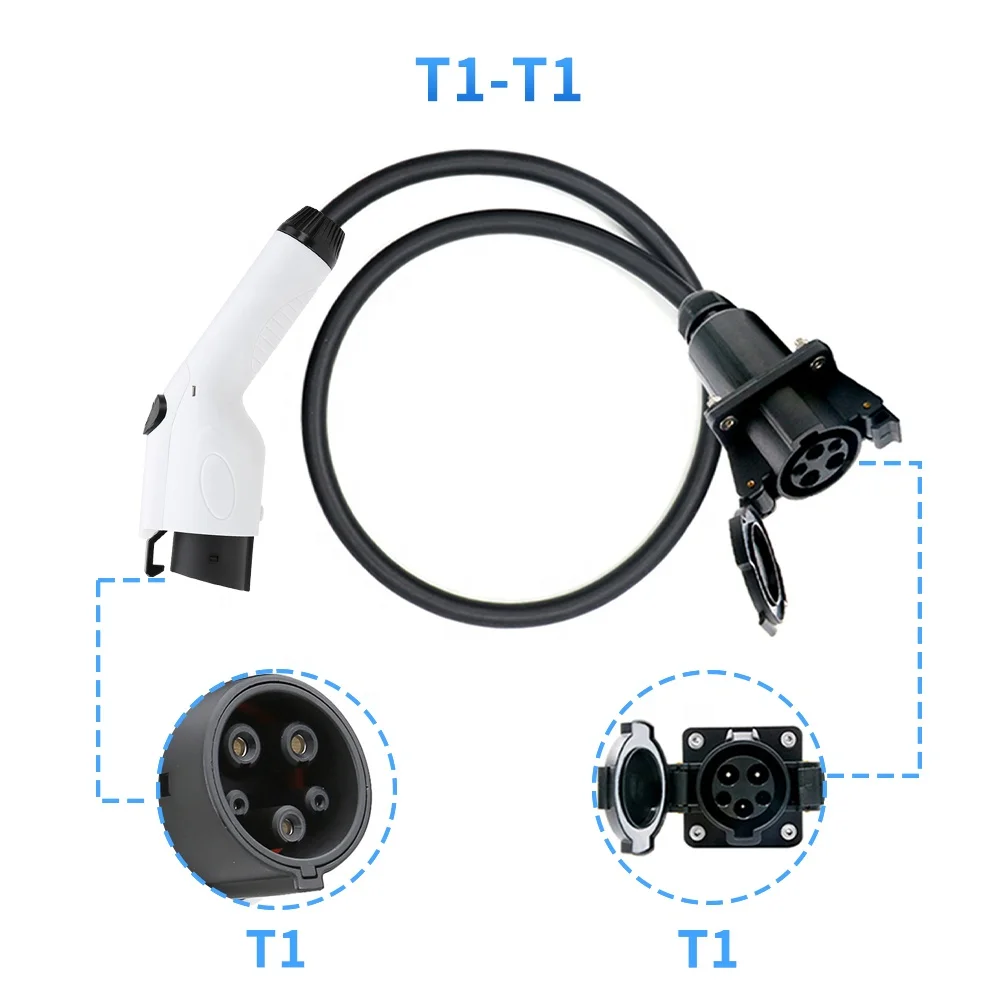 

EVSE Type1 Plug to Type2 Adapter Electric 16A/32A 110 V/250V 1 PHASE Vehicle Charger Car Accessories