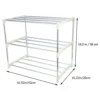 Shoe Rack Porch Storage and Assembly Shoe Rack Stainless Steel 3-Tier Shoe Rack Shoe Shelf Storage Organizer For Closet Entryway 2