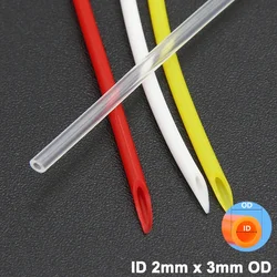 5/10/20/50/100M 2x3 Food Grade Silicone Rubber Hose ID 2mm x 3mm OD Flexible Nontoxic Silicone Tube Pump Pipe