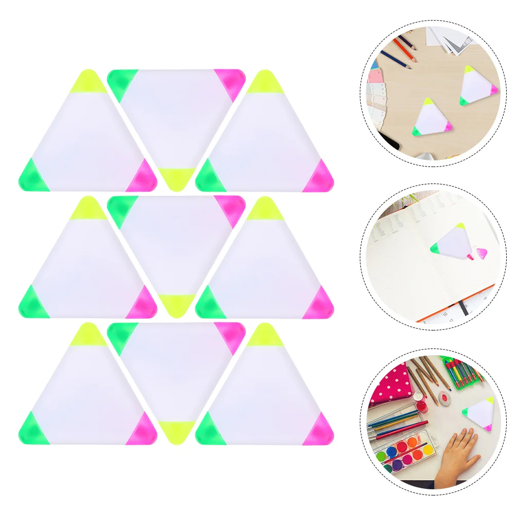 하이라이터 컬러 펜 하이라이터, 다양한 색상 브러시 팁, 멀티 글리터, 듀얼 마커 포켓, 9 개