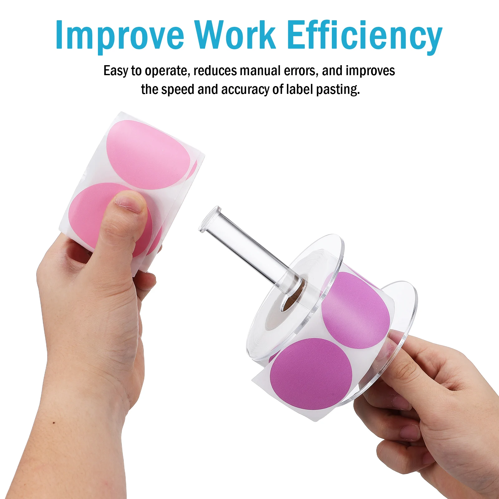 Sticker Dispenser Adjustable Label Dispenser For Office And Home  Clear Acrylic Sticker Roll Holder Organizer Label Applicator