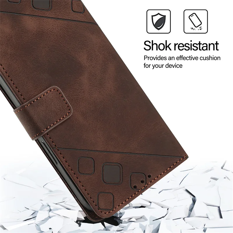 Leather Flip Wallet Case with Card Pocket and Magnetic Closure - Elegant Protection