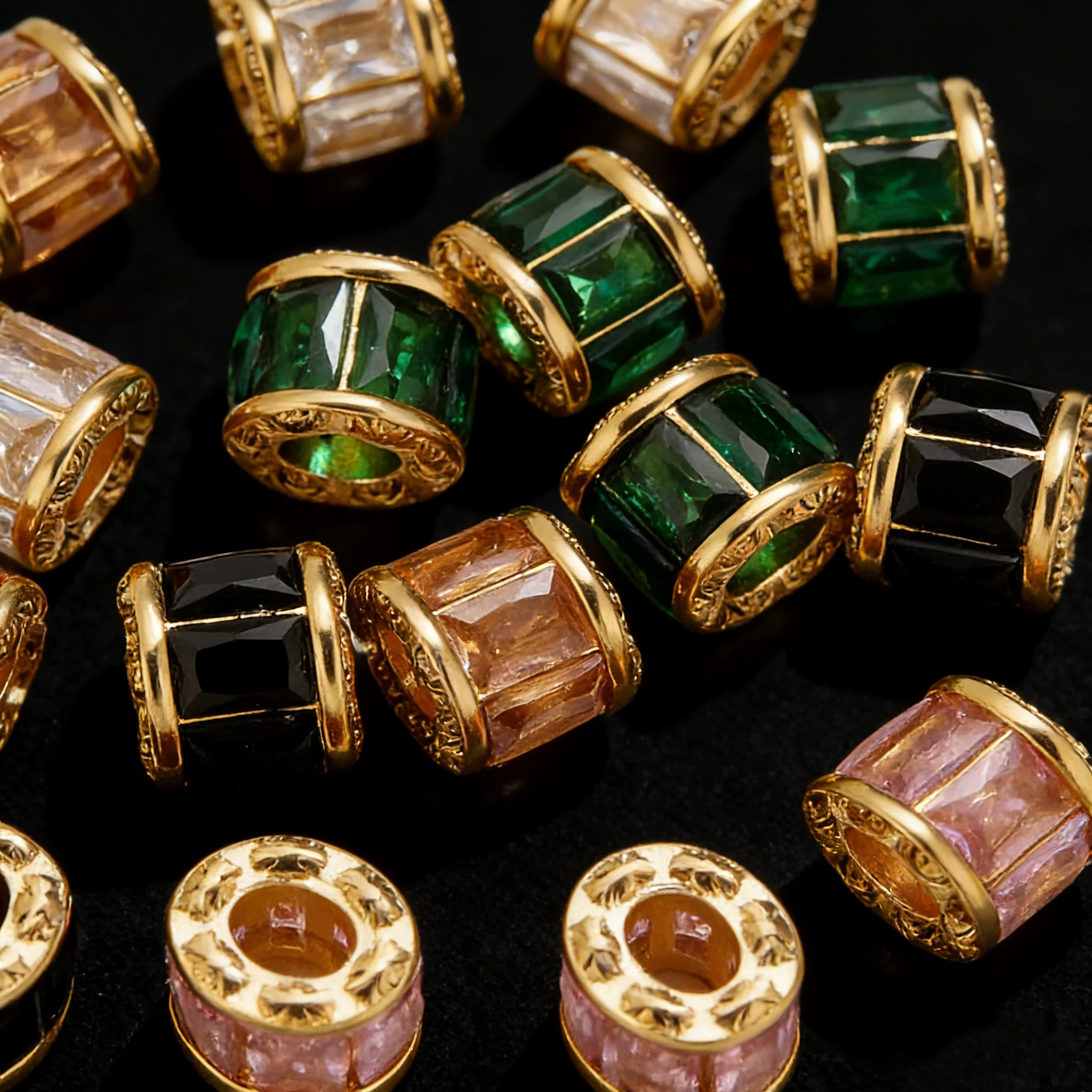 1/2 Stück Edelstahl-Gold-Abstandshalter, lose Kristallperlen für handgefertigte DIY-Halsketten, Armbänder, Schmuckherstellung, Zubehör, Bastelbedarf – Detail 4