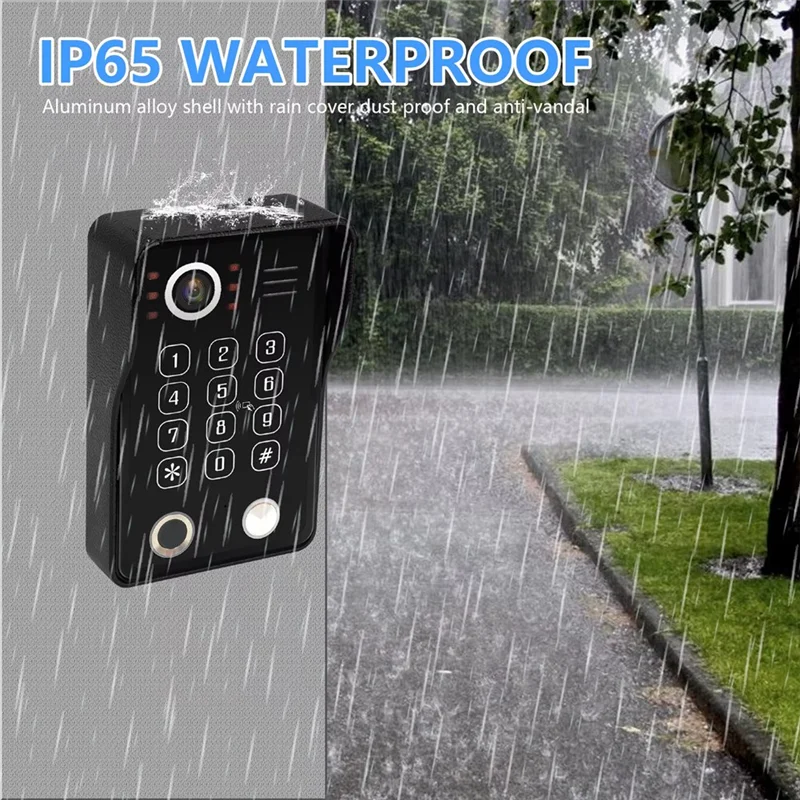 A69evideo 인터콤 시스템 Tuya Smart 1080P Wifi 모니터 도어 폰..