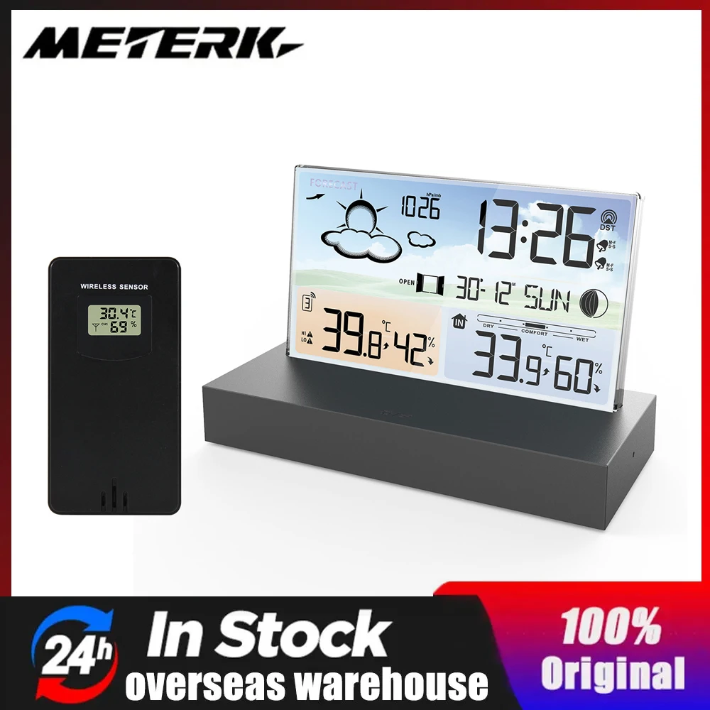 

Digital Alarm Clock Temperature Humidity Weather Forecast Electronics Desktop Table Watch AA Battery Living room Bedroom