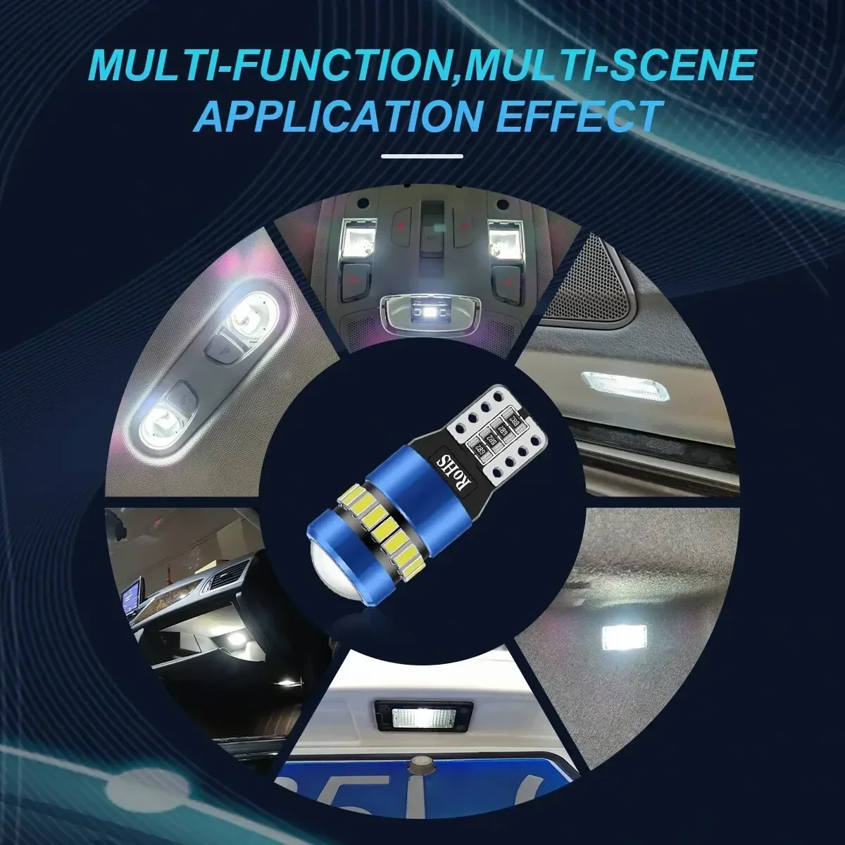 LupuAuto 2PCS T10 W5W LED No Error 12V Car Side Interior Lights 168 194 3030 SMD For BMW And Audi Super Bright Interior Light