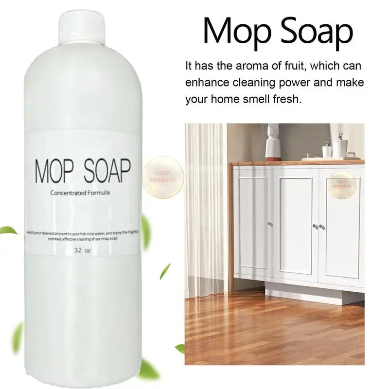 Floor Cleaning Mop Solution 947ml Home Tile Cleaning Solution Floor Cleaner Remove Grease and Dirt Liquid Hardwood Cleaner