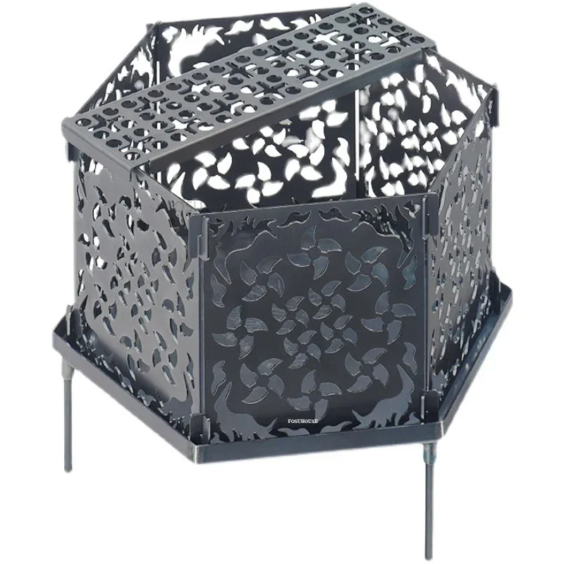 Modern Iron Fire Pit for Outdoor Heater Household Campfire Stand Creative Leisure Portable Outdoor Camping Charcoal Brazier