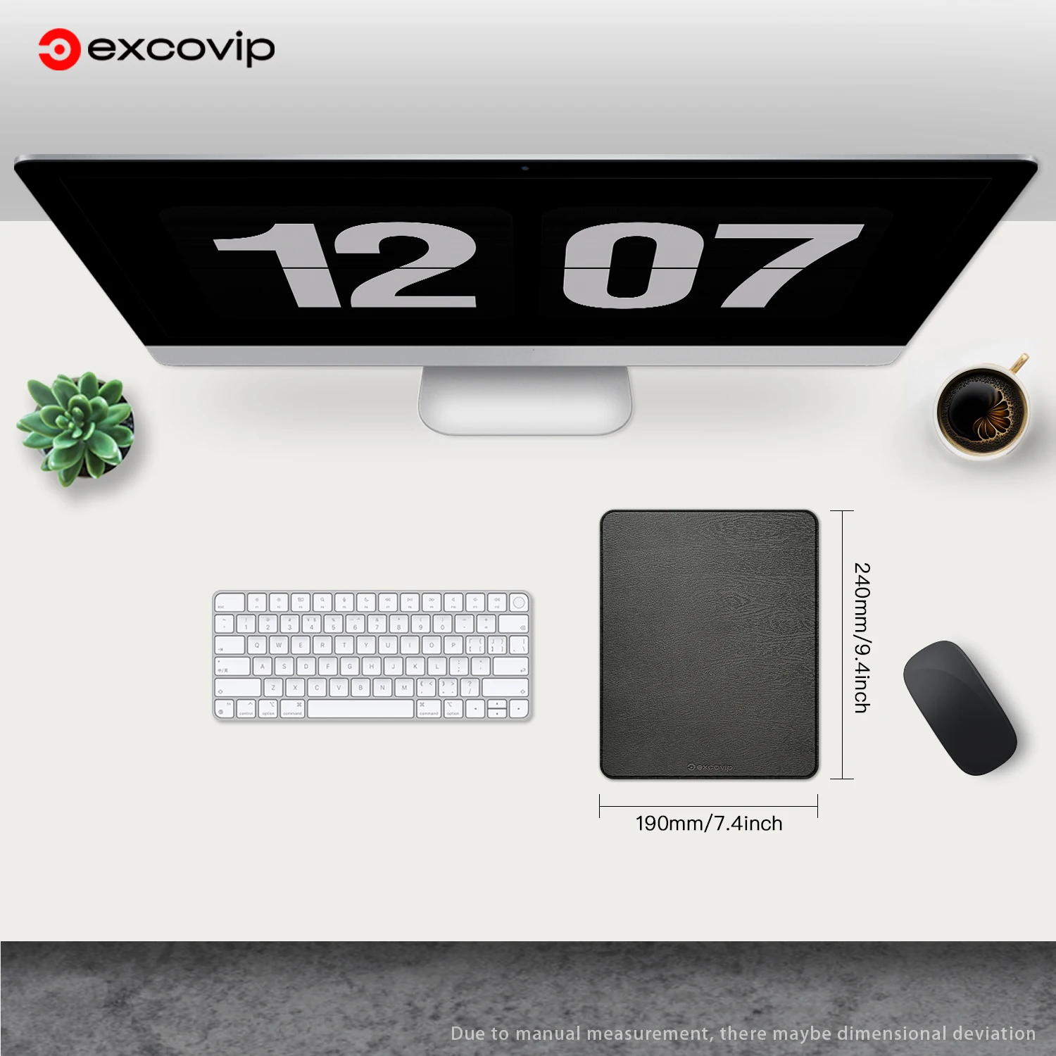 Exco-mouse Pad de Resina Dura Mousepad Pequeno Base de Borracha Antiderrapante Impermeável Jogos Escritório Computador Laptop - Imagem 2