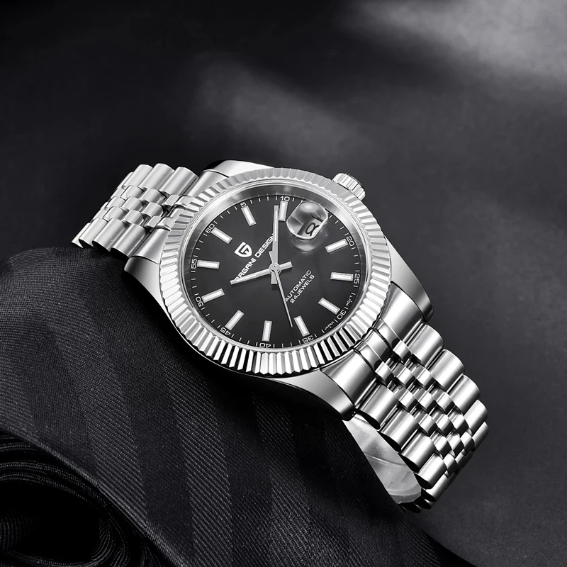 40MM PAGANI DESIGN Men's Automatic Mechanical Watch Luxury Sapphire Glass 100M Water Resistant Stainless Steel NH35 Reloj Hombre mechanical watch