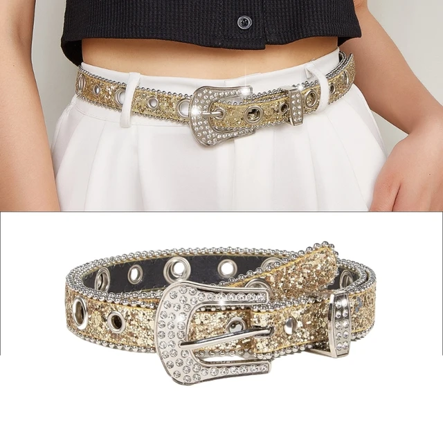 Summer Waist Belt Shinning Belts for Woman Men Luxurious Full Diamond  Studded Waist Strap for Jeans Dress - AliExpress