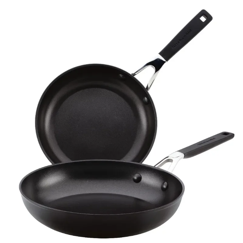 

Andralyn Hard Anodized Nonstick Frying Pan Set, 2-Piece, Onyx Black