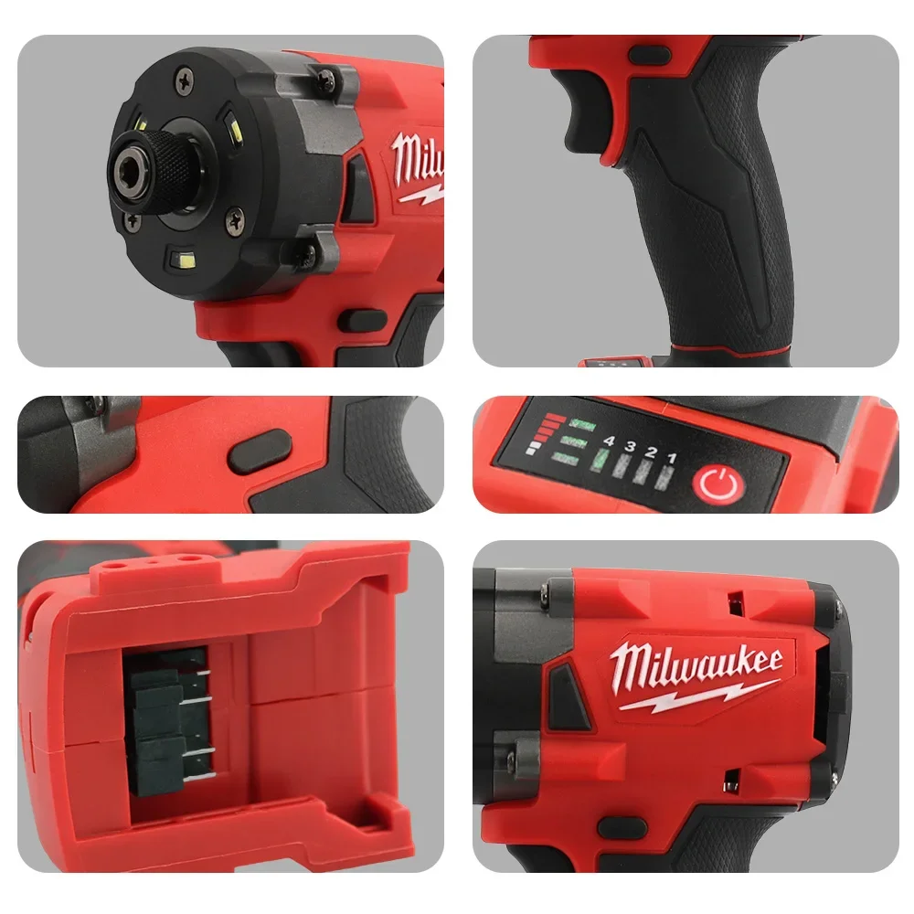 Milwaukee Brushless Impact Driver 300NM 18V Machines Repair Screwdriver Impact Drill Rechargable Battery 4 Speed Power Tool 5