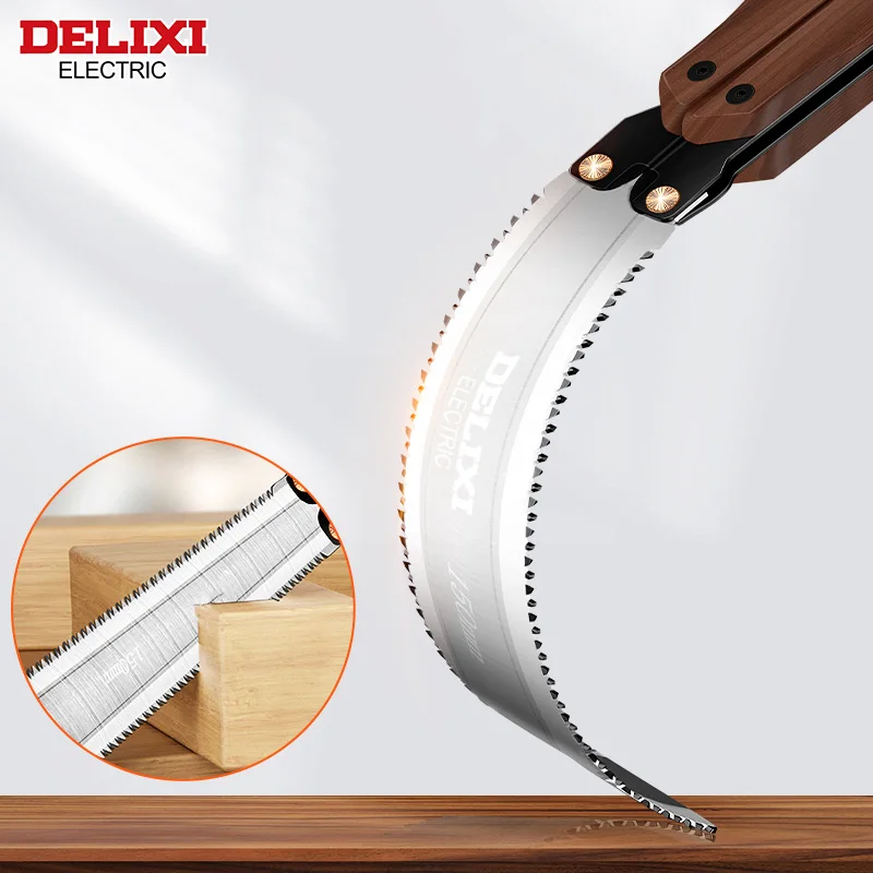 5.9 Inch Folding Pull Saw Japanese Woodworking Double Edges for Wet and Dry Wood Flush Cut folding saw hand saw