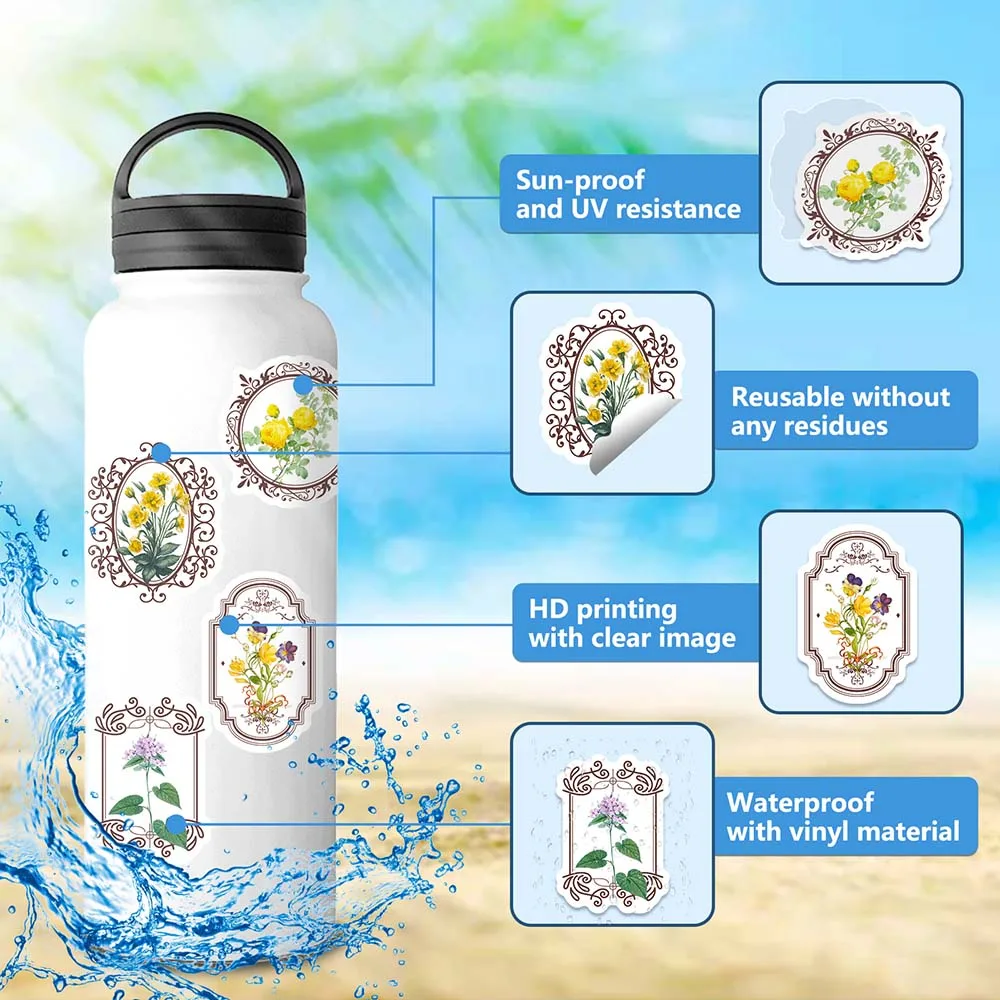 Рисунок 4 - 10/50Pcs ретро цветы арт эстетические