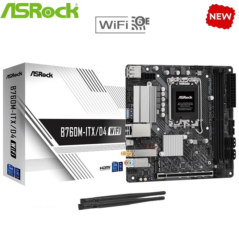 Nuovo B760 Per Scheda Madre Asrock B760M-Itx/D4 Wifi B760M-Itx Mini Itx Lga 1700 Ddr4 B760 Supporta Cpu I5 13400F I3 12100F 12400F