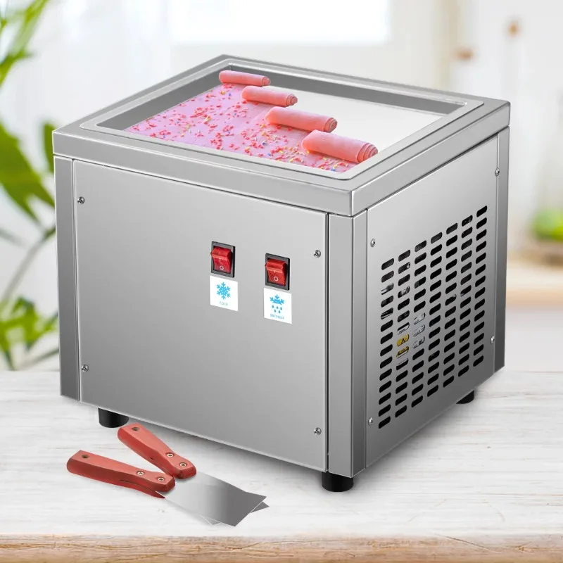 

Fried Ice Cream Roll Machine Commercial Ice Roll Maker for Yogurt Milk