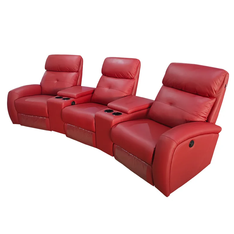 

Home Theater Leather Sofa Electric Multi Angle Adjustment Sofa Film and Television Hall Sofa Chair Private Villa