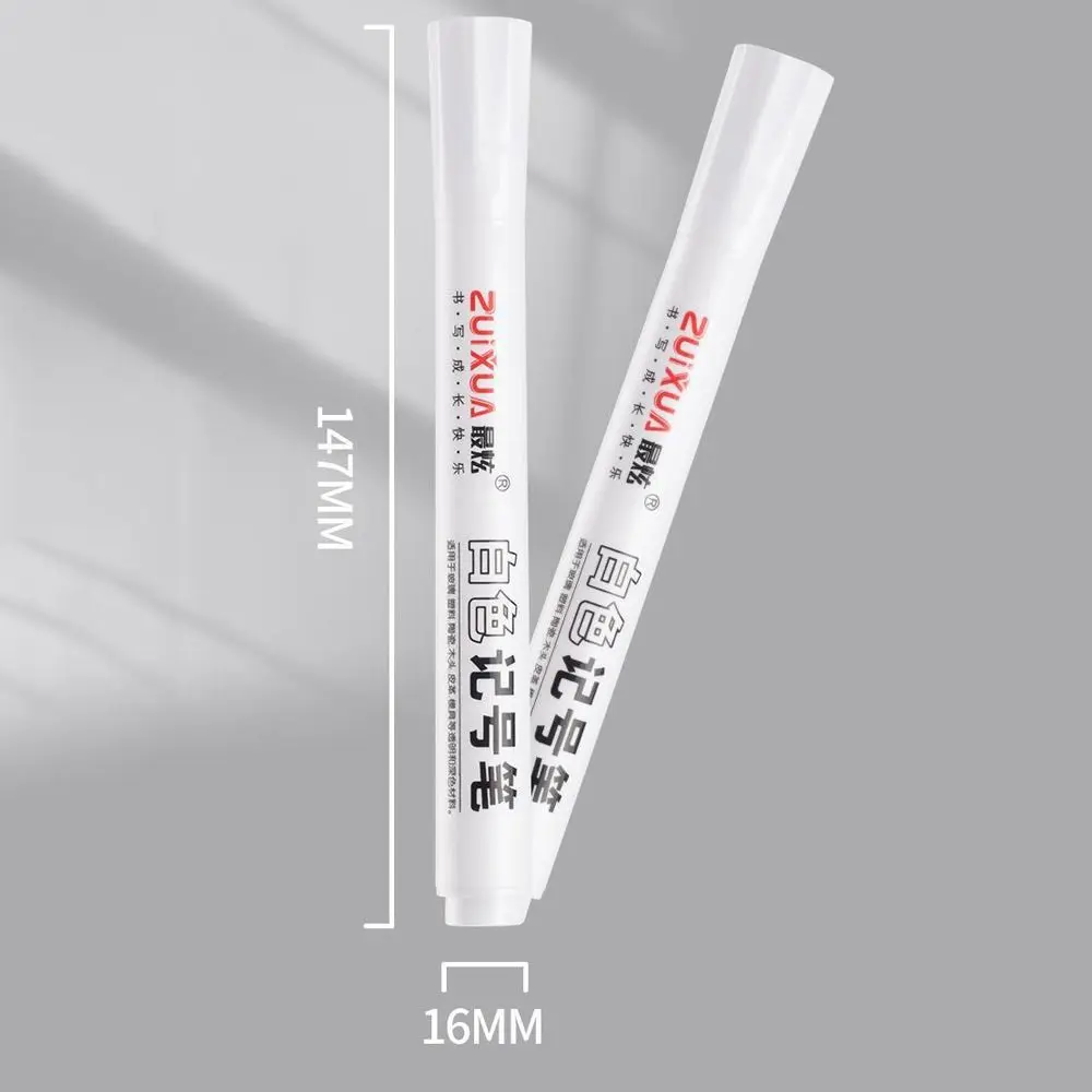 방수 흰색 영구 페인트 펜, 부드러운 쓰기, 빠른 건조, 흰색 마커 펜, 퇴색하기 쉬움, 범용 사용, 3 개