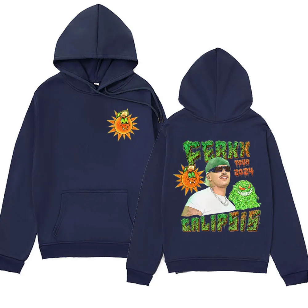 Vintage Feid Ferxxo Ferxxocalipsis Tour 2024 Hoodie Autumn/winter Fashion Hip Hop Hoodies Sweatshirt Men Oversized Streetwear