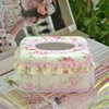 European Retro Fabric Tissue Box Lace France Style Napkin Holder WC Toilet Home Paper Case Vintage Wedding Tissues Storage Boxs 3