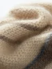 Wool Cashmere Stripes Jacquard Knitted Beanies Double Layers Thick 2023 Women Winter Caps Present Hat Cashmere Warm Bonnet #136 3
