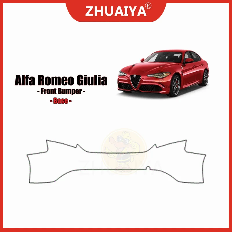

ZHUAIYA 7.5mil Rear Bumper Kit 2017-2023 For Alfa Romeo Giulia Base Precut Paint Protection PPF