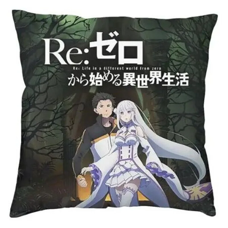 Фото Наволочки Re Zero для подушек, декор для спальни, Симпатичные Аниме подушки, наволочка с принтом №4