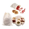 10/50/100pcs 60×80/80×100/50×200/200×250/250×300/300x400mmCotton Muslin Drawstring Reusable Bags Packing Bath Soap Herbs Tea