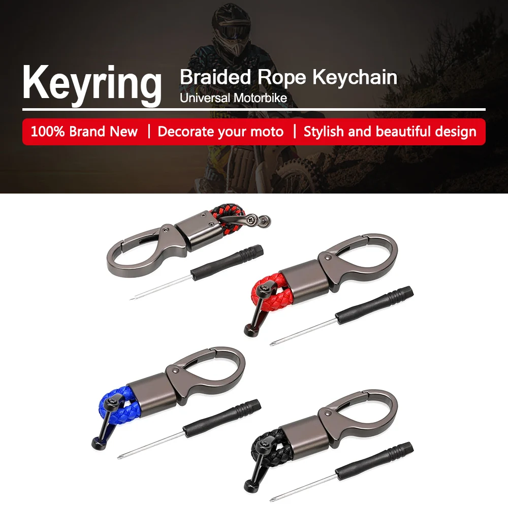 

for KAWASAKI Z900 Z900RS Z900SE Z1000 Z1000SX NINJA Z1000R Accessories Motorcycle Keyring Metal Key Ring Braided rope Keychain