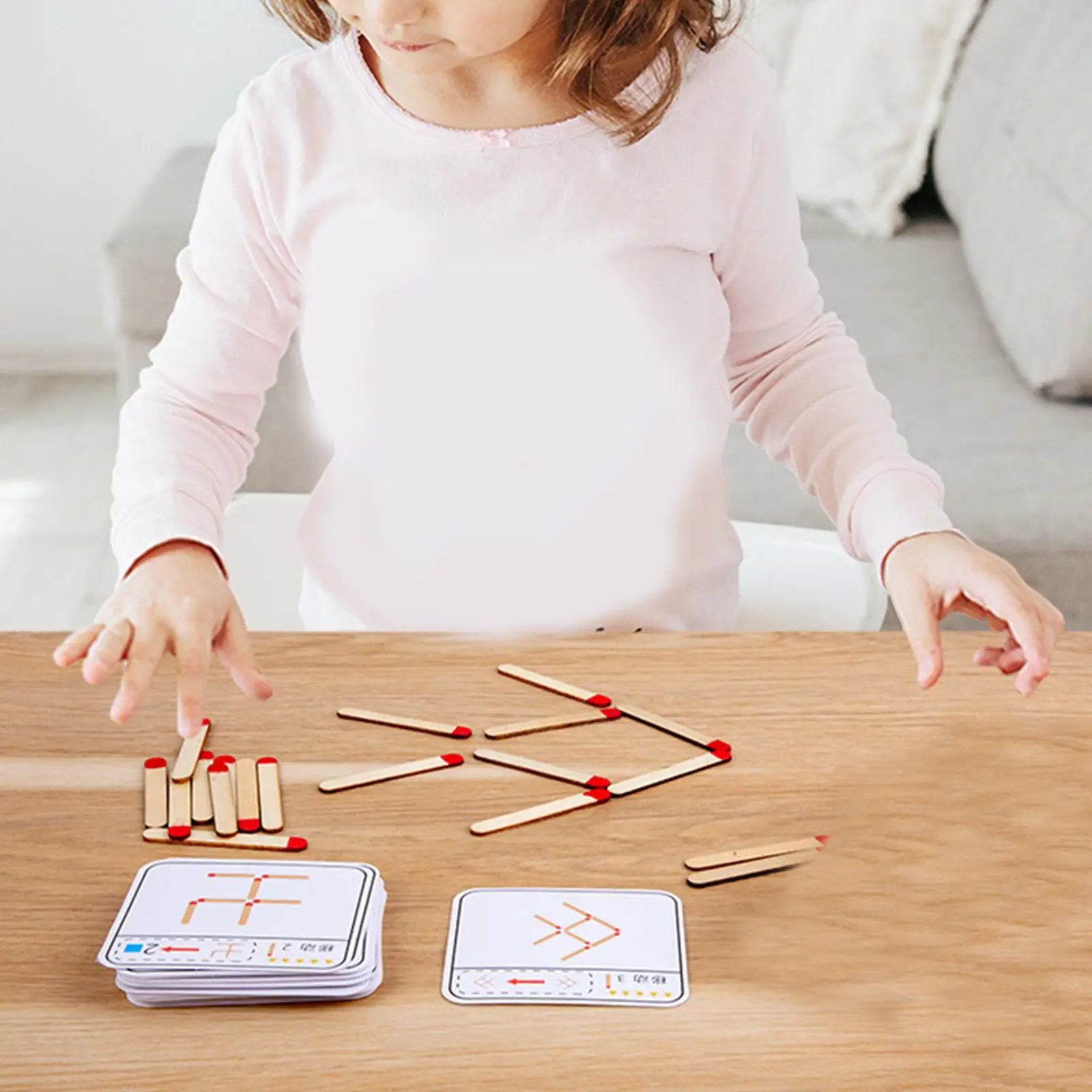 

Matchstick Puzzle Games Montessori Match Stick Educational Toy Problem Solving Math Toys IQ Brain Teaser Puzzles for Kids Age 3+