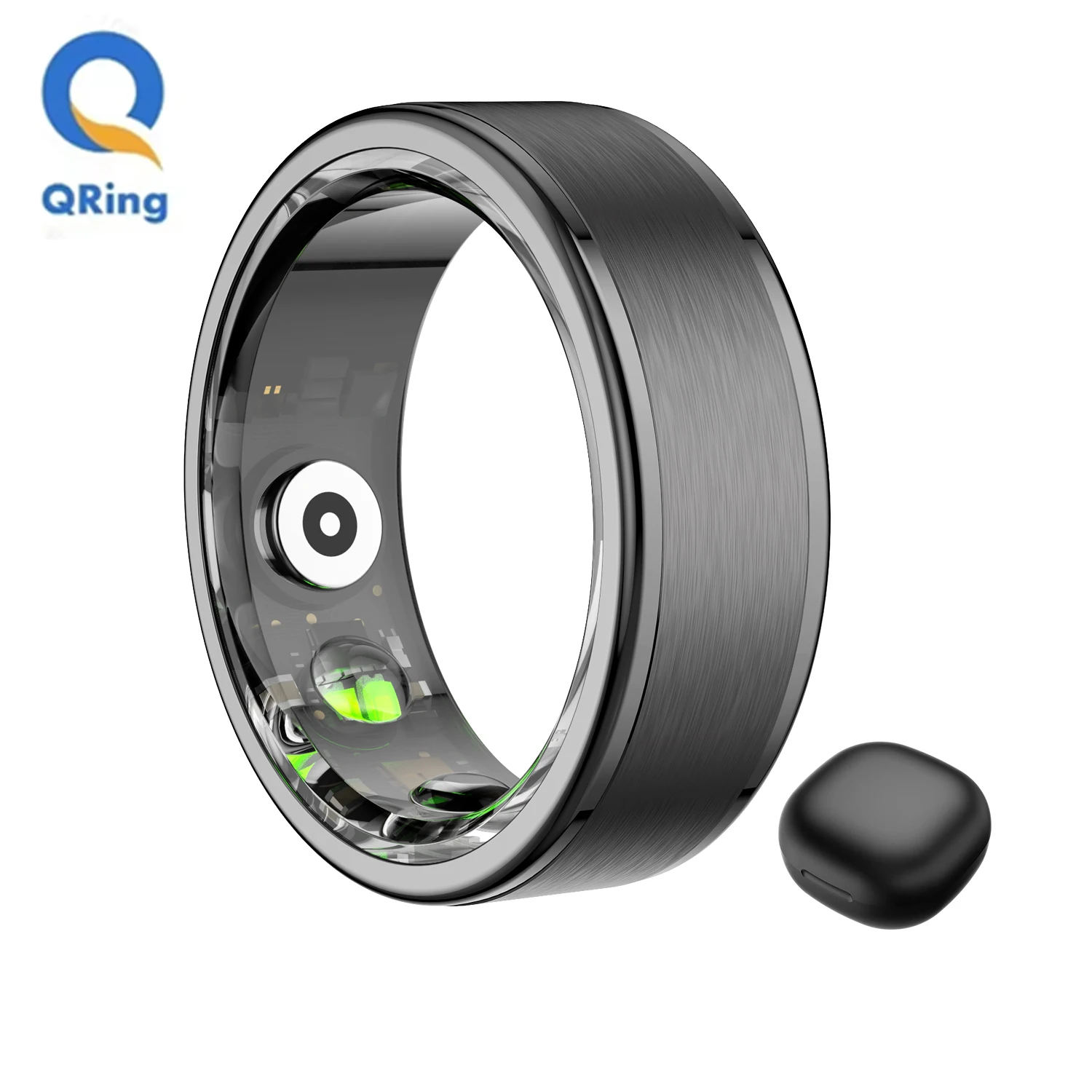 R03 Smart Ring Men Women With Charing Case,Health and Sleep Monitor,IP68 & 5ATM Waterproof,Multi-sport Mode For Andriod IOS