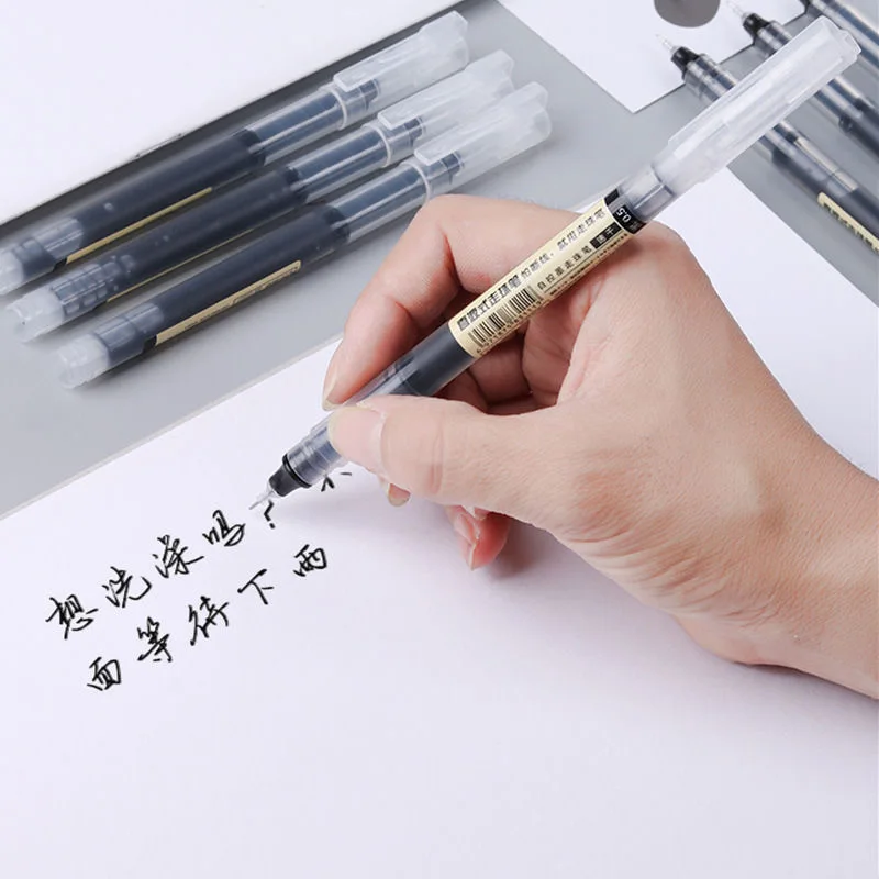 MUJI Gel Ink Ball Point Pen 0.5mm Mixed 10pcs [Black 5 pcs & Blue 5 pcs]