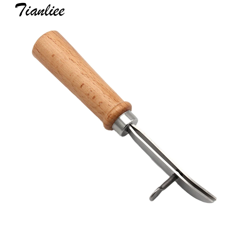 Leather Tools DIY Handmade Leather Crimper Slotting Grooving Device Edge Holder Craft Cutting Adjustable Cutter Creaser