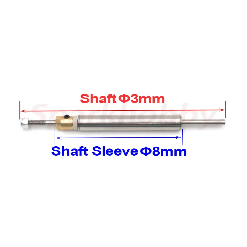 2 Alberi Elica In Acciaio Inox Per Modelli Navi RC – Kit Albero Da 3mm Con Manicotto, Varie Lunghezze (150-200mm), Fai Da Te