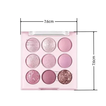 Heallor Ice Cream Eyeshadow Palette Korean Eye Makeup Palette Long Lasting Glitter Rose Blush Purple Eye Shadows Korean Women Co - Thumbnail 6