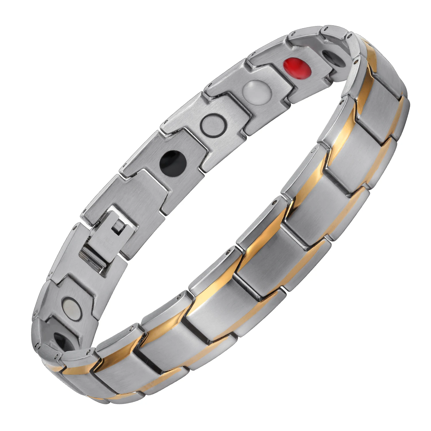 Magnetic Bracelet for Arthritis Pain Men's Titanium Steel Therapeutic Germanium Jewelry Surgical Grade
