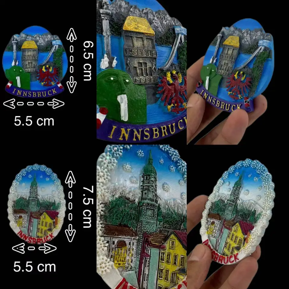 Ischgl Tirol Oostenrijk Koelkastmagneet 3D reizen souvenir koelkast decoratie magnetische sticker ambachtelijke collectie