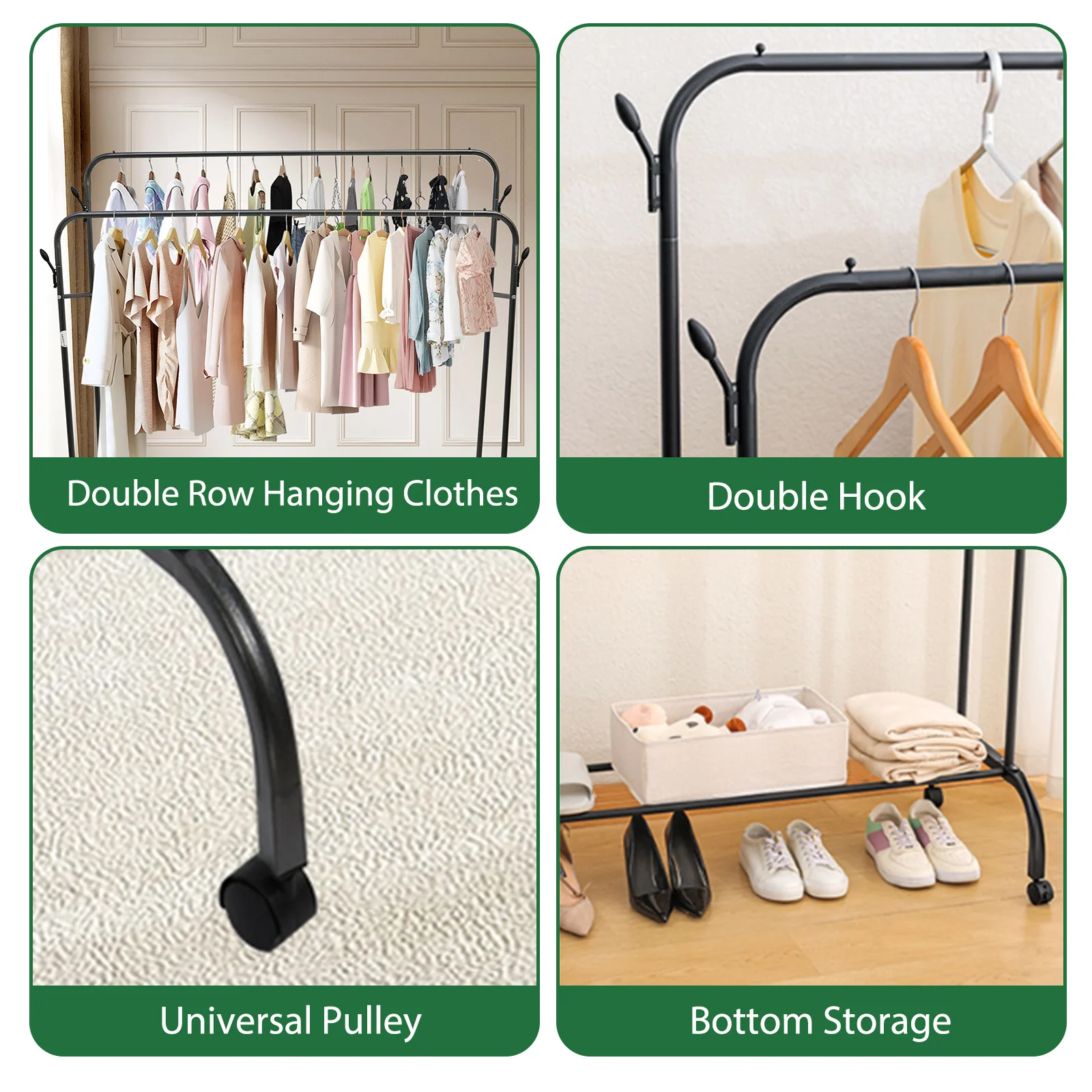 Double-Bar Clothes Rack 3