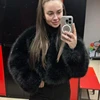 Iconic Street Fashion Week Luxury Brand Gardient Cropped Faux Fur Coat Women Winter 2024 Hot Cool Girls Fluffy Short Fur Jacket 4