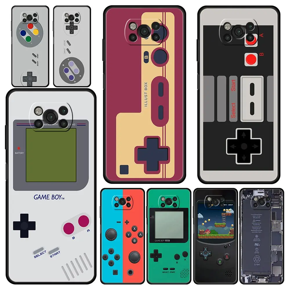 Vintage GamePad Design Black Phone Case – Retro Gaming Style Cover
