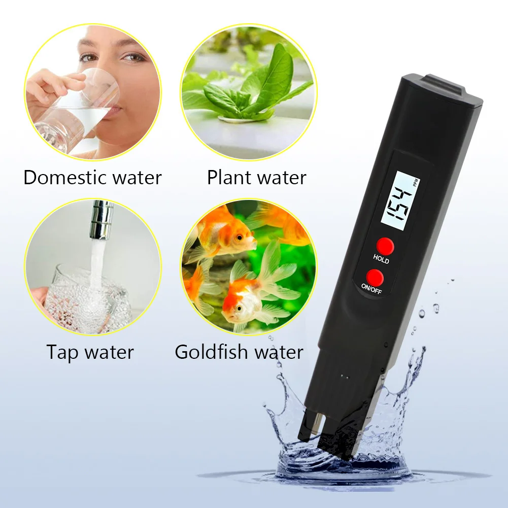 TDS High Precision Water Hardness Instrument EC TDS Tester PH Meter Aquarium Pool Water Quality Purity Testing Pen