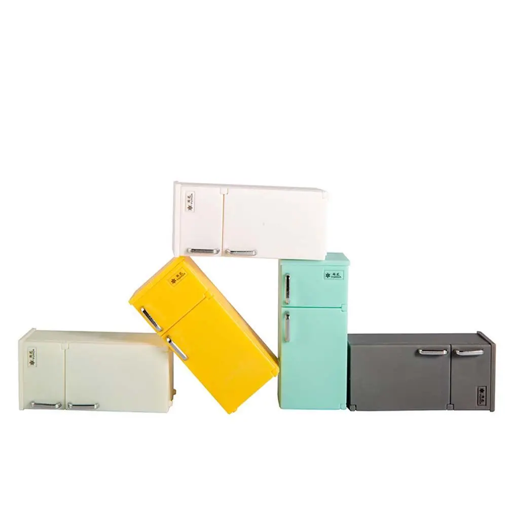 Dollhouse Furniture Desktop Decor Dollhouse Accessories 1:12 Dollhouse Miniature Doll House Decoration Simulation Refrigerator