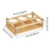 6 Holes Wooden Glass Holder Display Rack Bar Wine Drinks Cup Storage Carrier Flight Tasting Serving Tray Kitchen Tools 6
