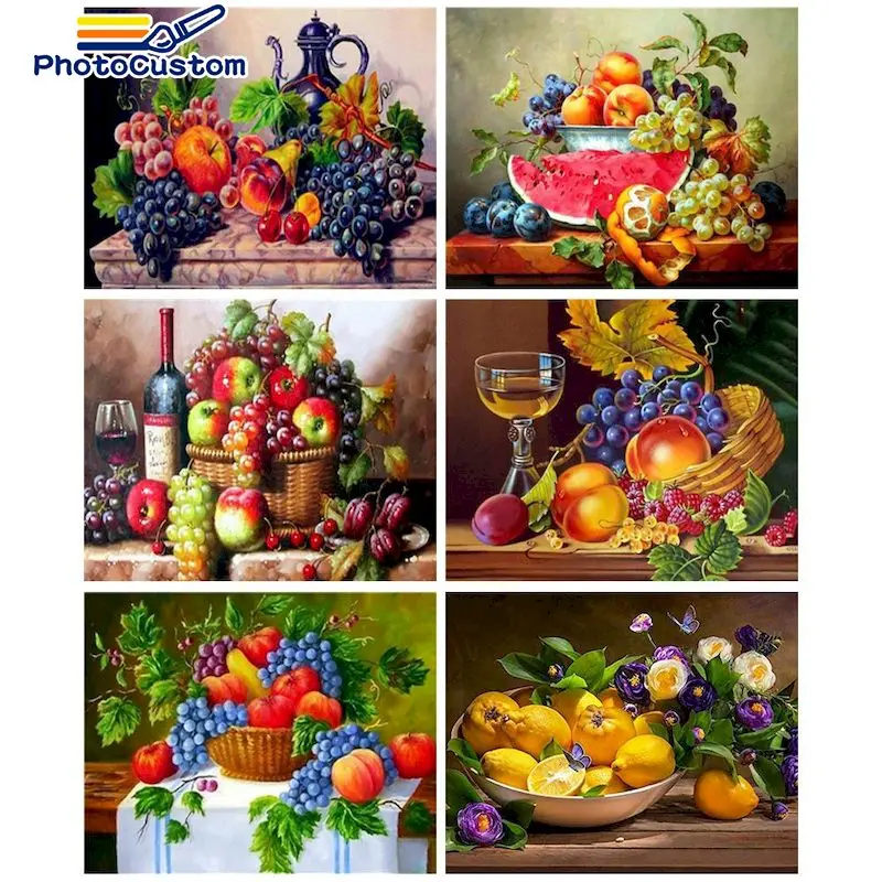 Diamond Painting 5D DIY Full Round Square Landscape Grape rhinestones Embroidery Still life Mosaic Decortion