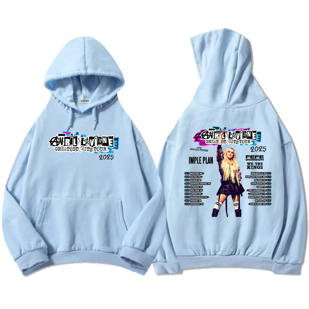 Avril Lavigne Greatest Hits 2025 Tour Hoodies Winter Men/Women Soft Sweatshirts Sudaderas Hip Hop Fashion Style Pullovers Print – Detail 8