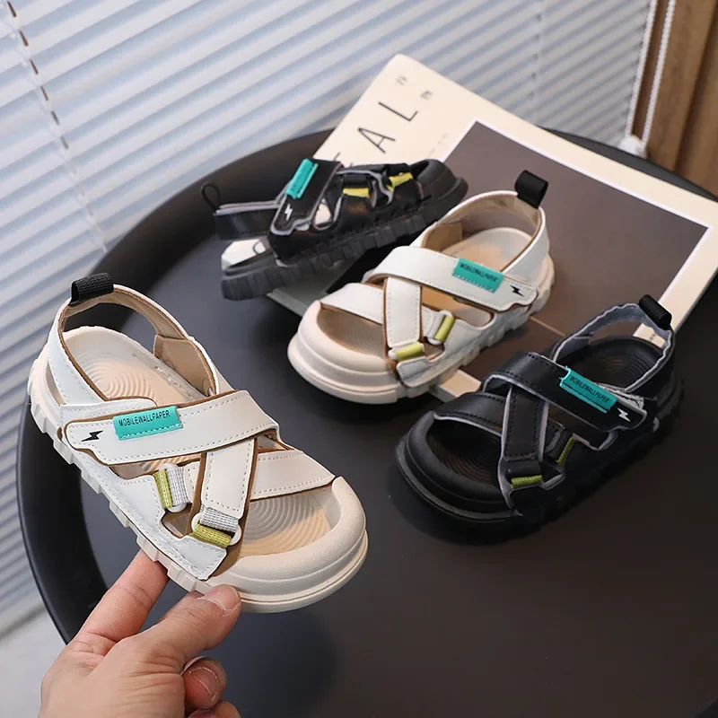 Sandalias boys fashion sandals summer breathable beach shoes non-slip soft sole sport flat baby toddler sandals kids casual shoe baby shoes kids shoes children sandals kids sandals beach shoes