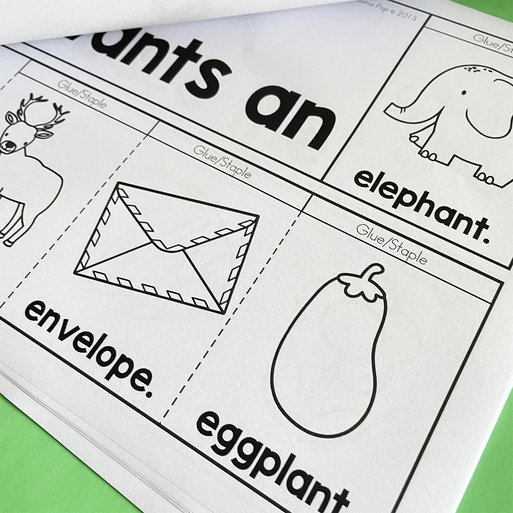 26pages English 26 letter Phonics DIY flip book Early education Material teaching aids learning toys coloring practice worksheet 4